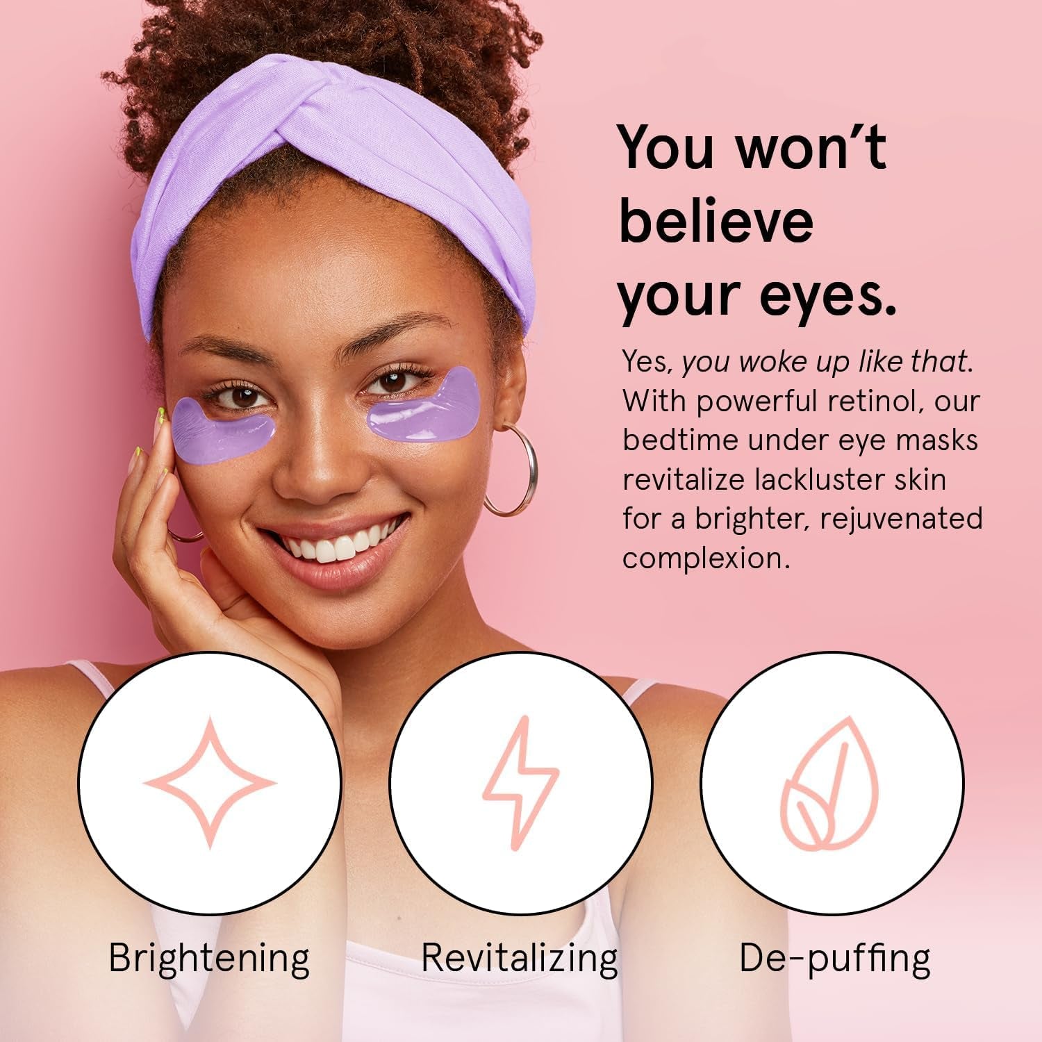 Grace & Stella Retinol Under Eye Patches – Dark Circle & Puffiness Repair (24 Pairs)