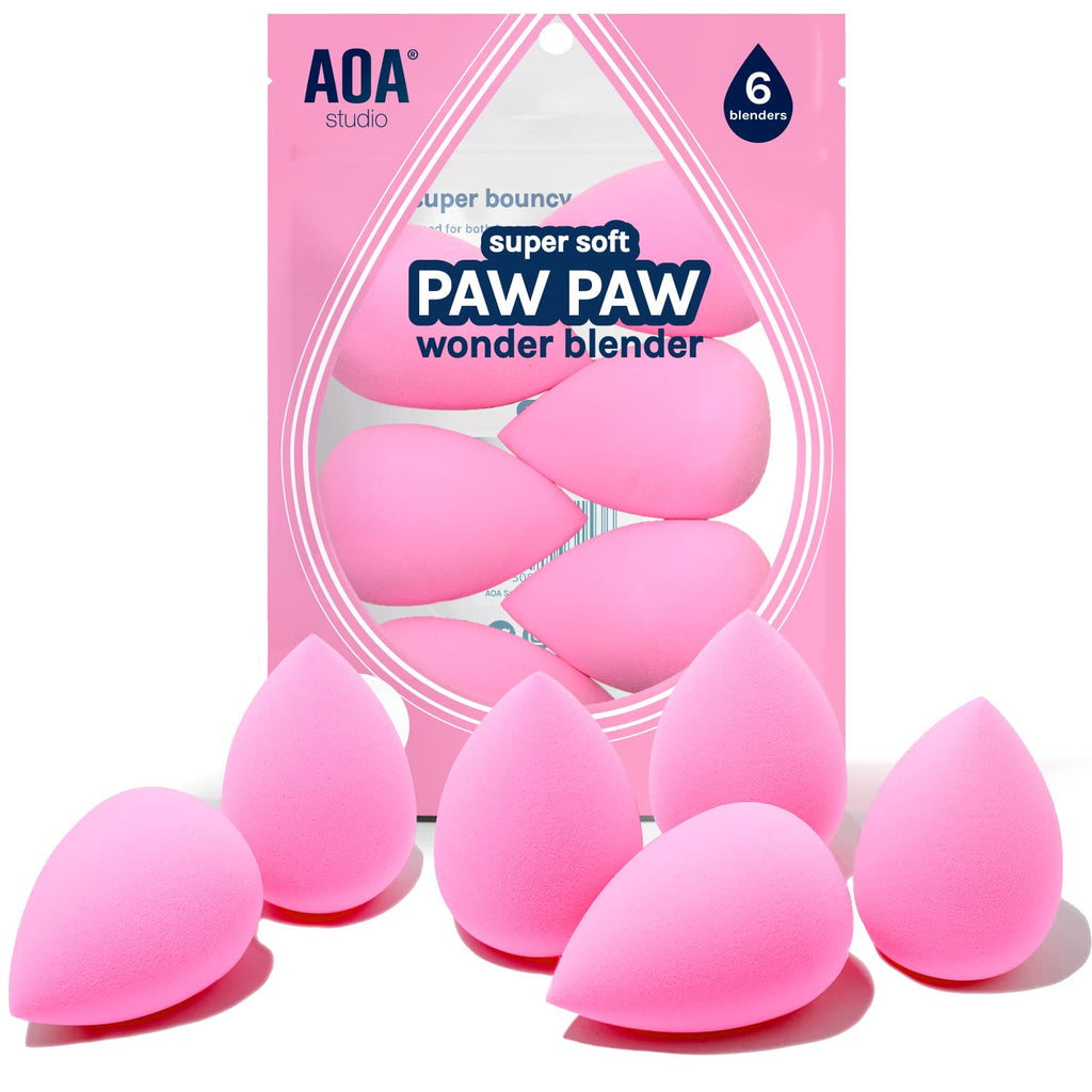 AOA Studio Makeup Sponge Set – 6-Piece Latex-Free Beauty Blender Kit