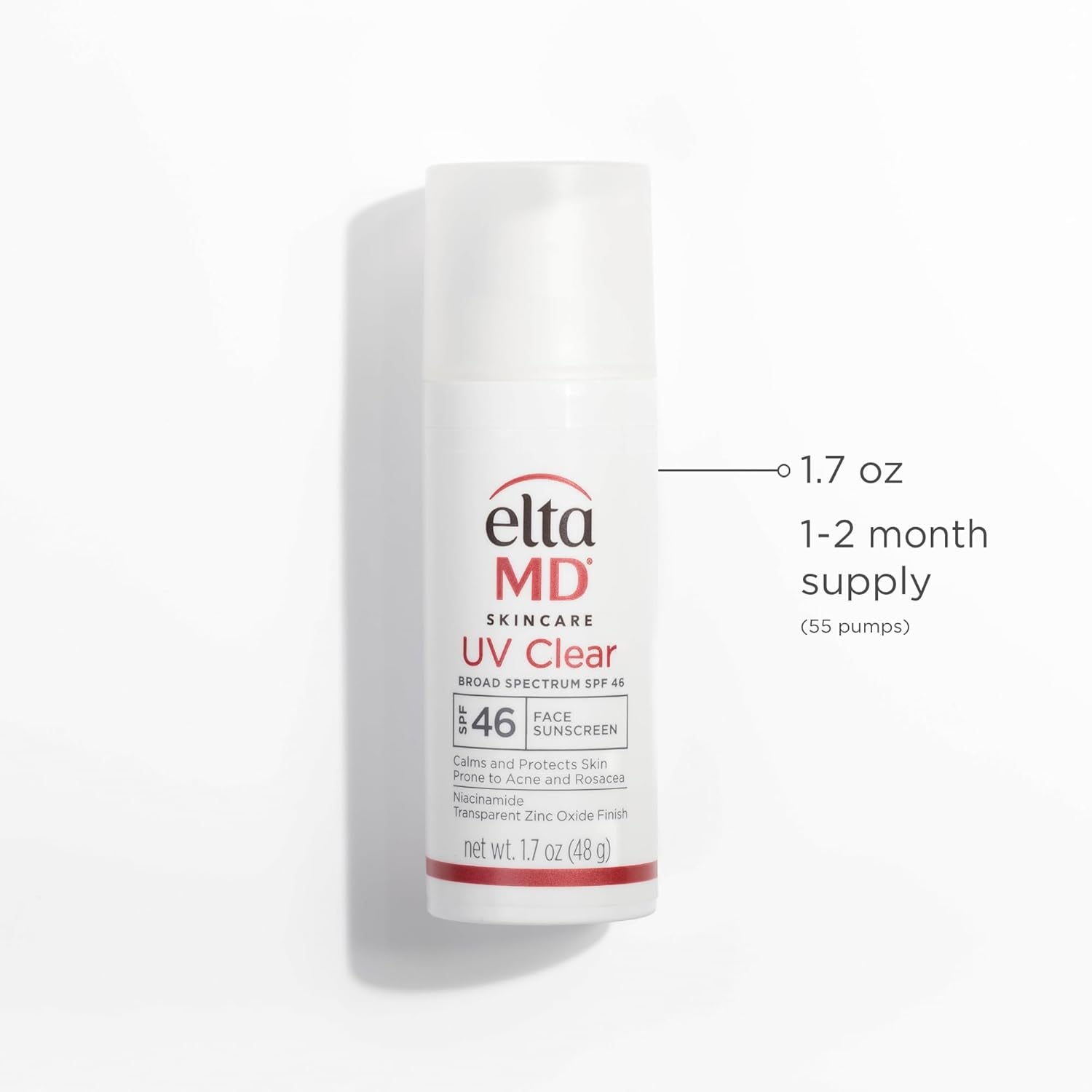 UV Clear Face Sunscreen SPF 46, Oil-Free Sunscreen with Zinc Oxide, Dermatologist Recommended