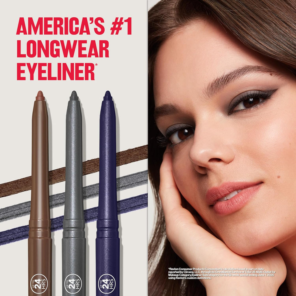 Revlon ColorStay Waterproof Eyeliner Pencil – Smudge-Proof Longwear Black (2 Pack)