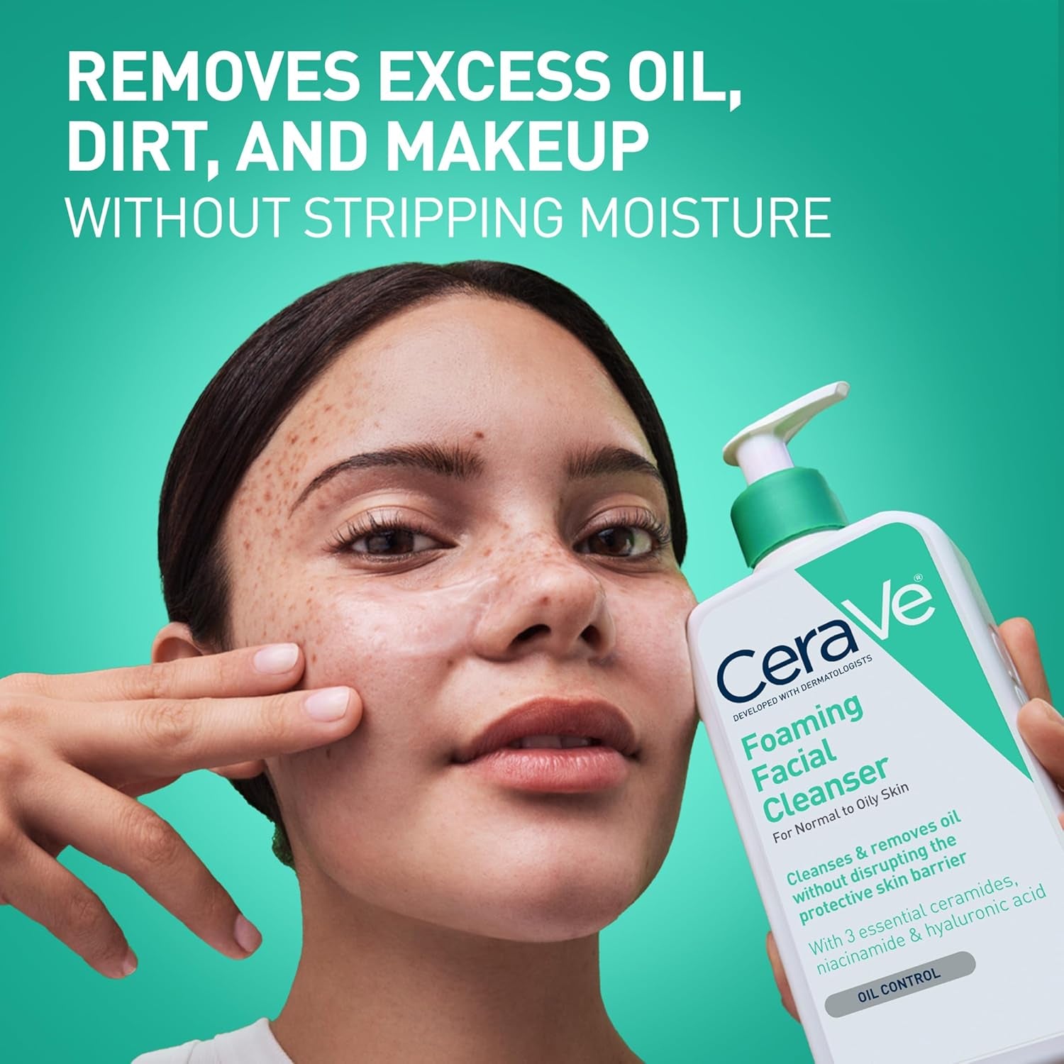 CeraVe Oil Control Foaming Cleanser – Daily Hydrating Face Wash
